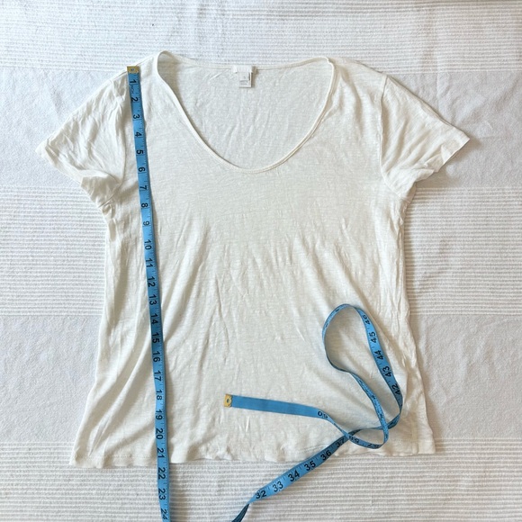 J. Crew Scoop Neck Linen Blend T-Shirt - Picture 6 of 10